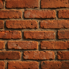 Obraz premium Close-up of textured red brick wall in natural light