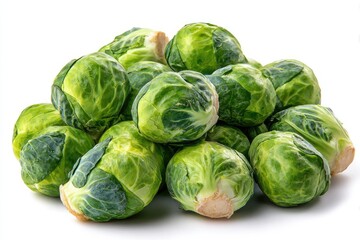 Fototapeta premium Brussels sprouts isolated on white background