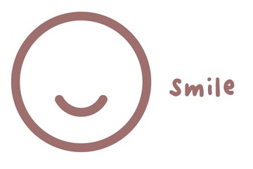Cute smile icon.