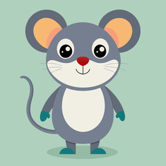 Naklejka premium Cute mouse isolated 