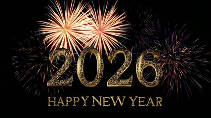 Happy new year 2026 animation - Powered by Adobe