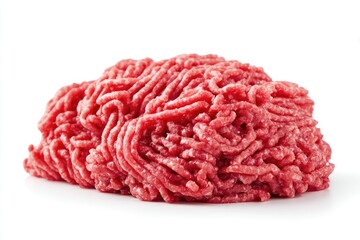 Ground beef isolated on white background