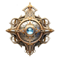 Naklejka premium gold silver amulet