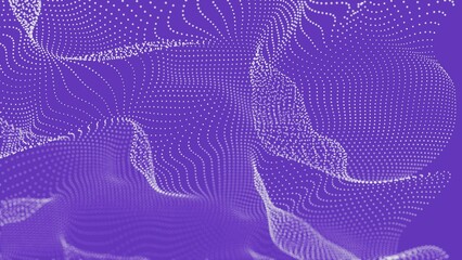a purple background with a white dotted line pattern