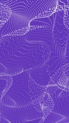 a purple background with white dots and lines