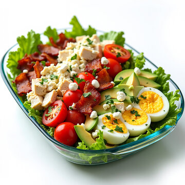 Fresh Cobb Salad with Bacon, Avocado, and Blue Cheese