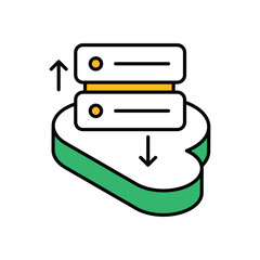 Big Data Icon vector stock illustration