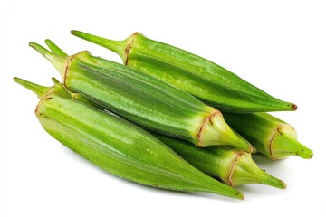 Okra isolated on white background