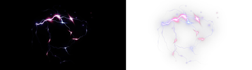 Electric, storm, lightning, energy, flash — isolated PNG Overlay with transparent background for realistic weather effects. Ideal for designs featuring nature’s power and dramatic electric motion.