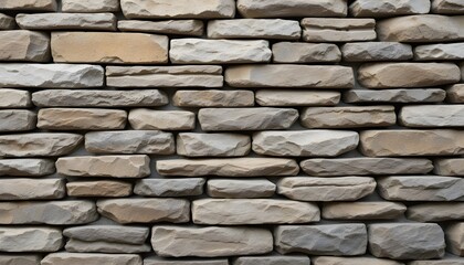 Obraz premium Horizontal Stacked Stone Wall Background for Rustic and Modern Design