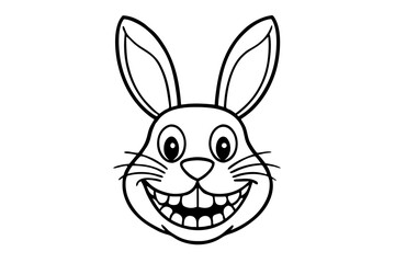 Fototapeta premium Playful Bunny Teeth Grin – Cute Cartoon Smile with Adorable Overbite