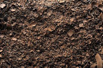 Grated chocolate texture