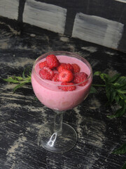 strawberry in a glass