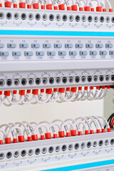 Connecting the electrical module using copper electrical insulated wires. 