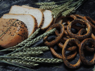 fresh bread in a basket