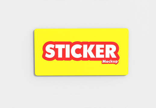 Rectangle Sticker Mockup