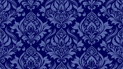 Seamless pattern islamic styles ornament dark blue damask wallpaper vintage background for Fashionable modern wallpaper or textiles, books cover, damask, textile, abstract, antique, modern, blue, 