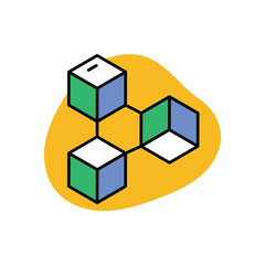 Blockchain Icon vector stock illustration