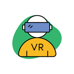 Virtual Reality Icon vector stock illustration