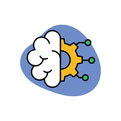 Machine Learning Icon vector stock illustration