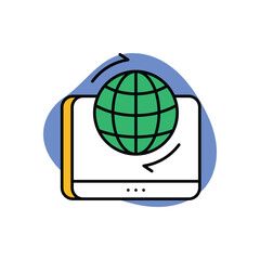Remote Access Icon vector stock illustration