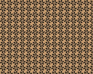 Intricate dark swirling pattern on a textured tan background
