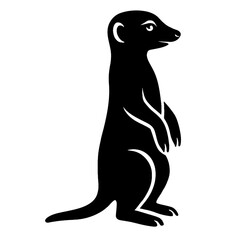 silhouette of a meerkat illustration vector style 