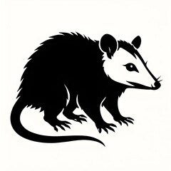 silhouette of a possum illustration vector style 
