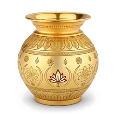 Intricate Brass Kalash A Symbol of Prosperity  Purity