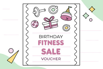 Celebrate with a birthday fitness sale voucher offering discounts on gym equipment and active lifestyle products for a healthy celebration