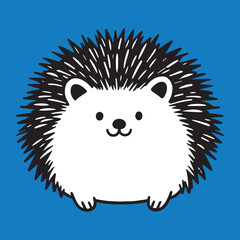 Cute hedgehogs vector illustration of a cartoon