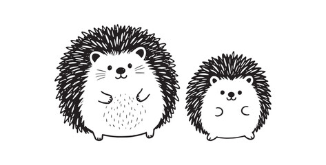 Cute hedgehog cartoon vector icon illustration