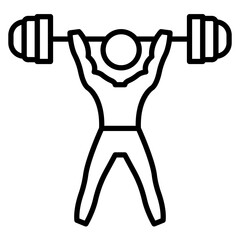 Weightlifter Vector Icon