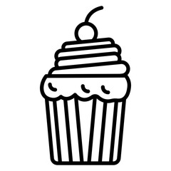 Cupcake Vector Icon