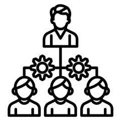 Organization Structure Vector Icon