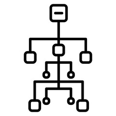Hierarchical Structure Vector Icon