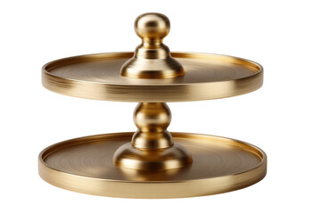 Golden Elegance Two Tiered Tray Exquisite Serving Stand for Luxurious D cor Dessert Presentation on