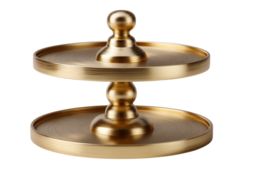 Golden Elegance Two Tiered Tray Exquisite Serving Stand for Luxurious D cor Dessert Presentation on