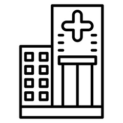 Obraz premium Hospital Building Vector Icon