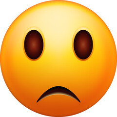 3D Sad Face Emoji with Expressive Features