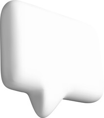 3D Speech Bubble in Minimalist Design