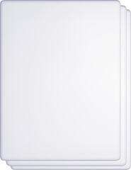 Minimalistic 3D White Papers Stack Design