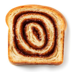 Fototapeta premium Cinnamon Swirl Bread: A Top-Down View of Spiral Sweetness
