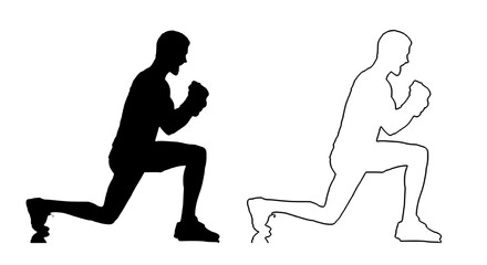 a black and white image of a runner black, image, man, run, runner, silhouette 