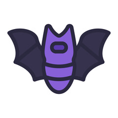 Bat outline flat
