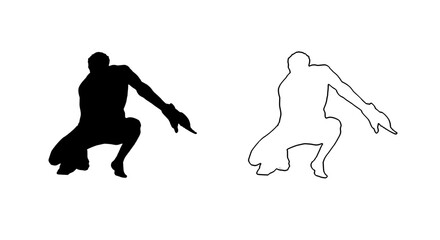 a black silhouette of a man and a woman dancing basketball player, black, couple, dance, man, people, play, silhouette, woman 