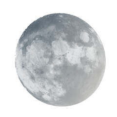 full moon isolated on white, png