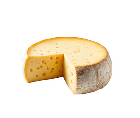 isolated cheese with holes