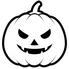 Icono de calabaza de Halloween con líneas 