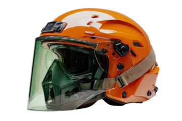 Orange Heavy Duty Safety Helmet with Clear Visor Construction Protective Gear Welding Mask Work